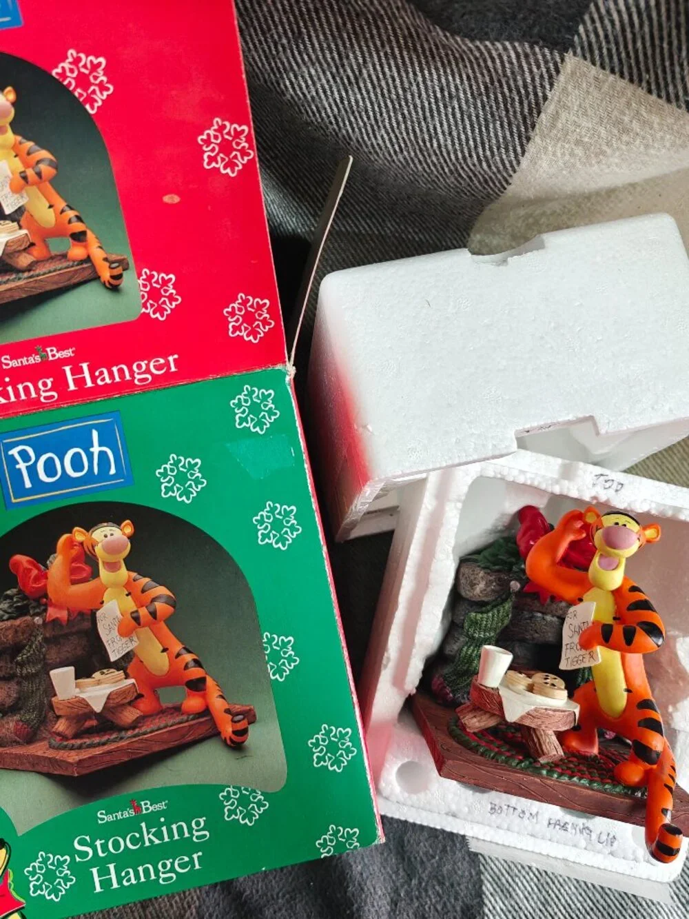 Vintage 1999 Disney Santa's Best Tigger Letter to Santa Stocking Hanger Box